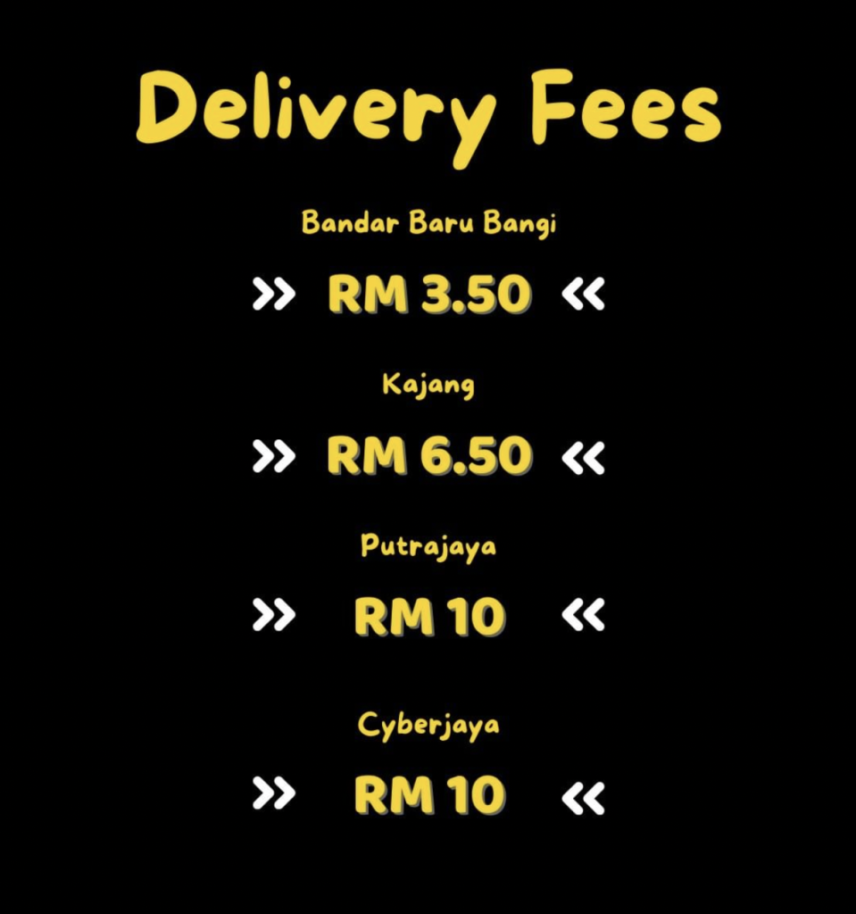 contoh delivery fee