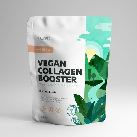 kemasan produk vegan booster