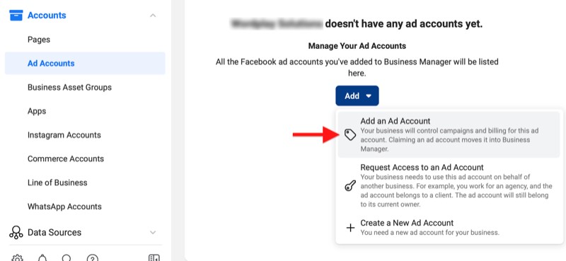 adding your ad account(s)