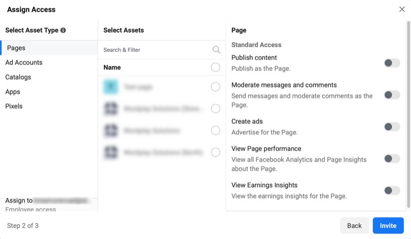 individual’s responsible pages and access