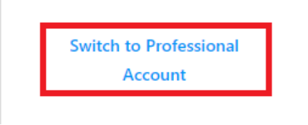 Switch to professional account