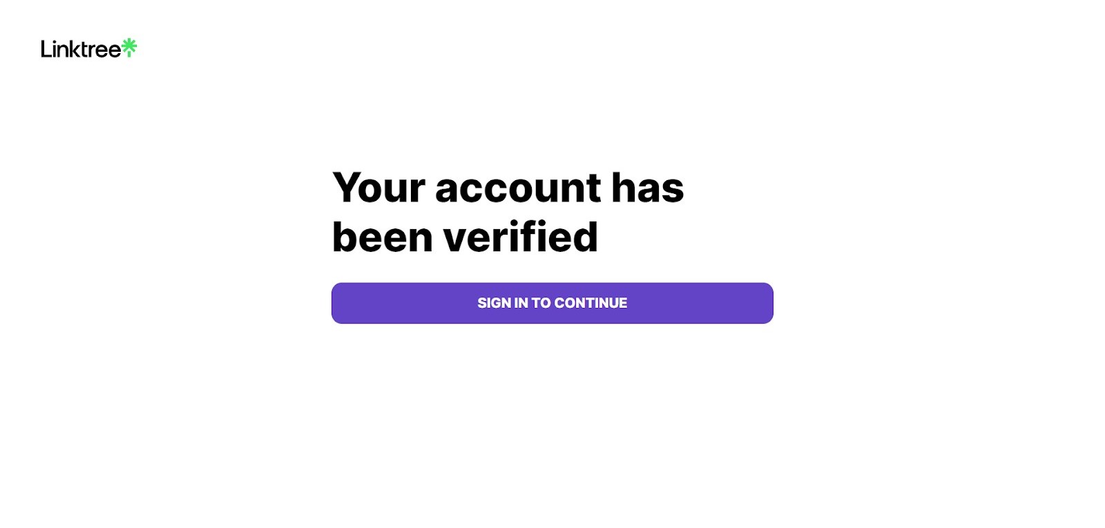 tulisan "your account has been verified"