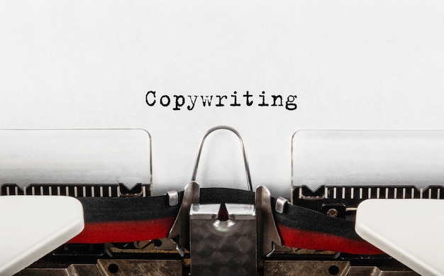 copywriting letter written on typewriter