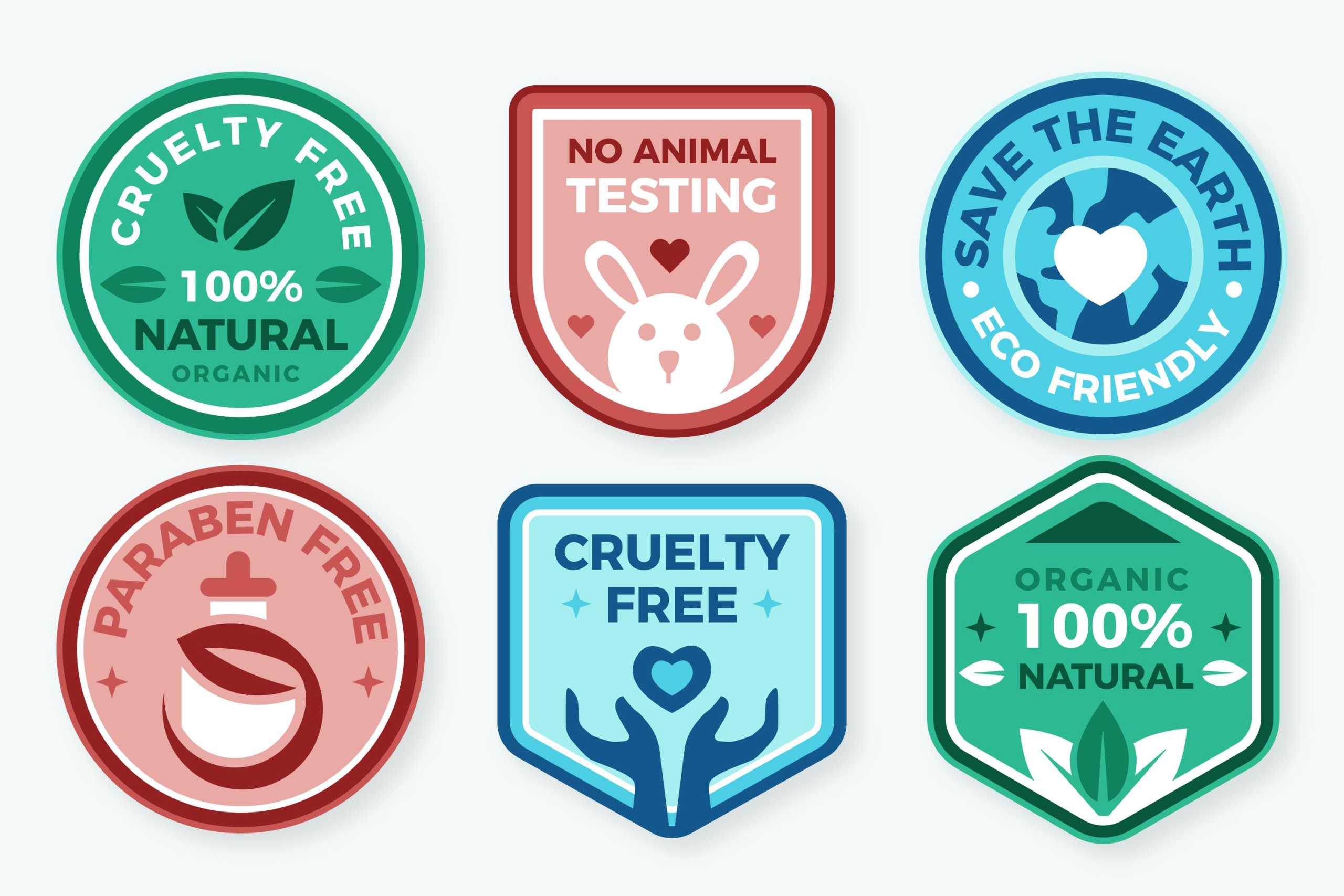 Badges representing sustainability