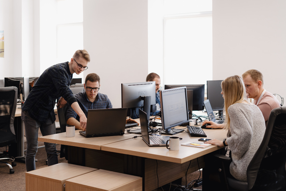 Office workers together