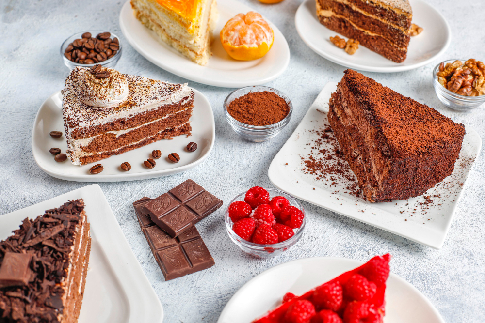 Assortment of cakes